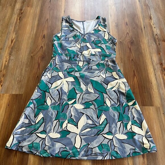 Jockey Small Out & About Floral Dress Travel Activewear Sleeveless Zip Pockets - Picture 9 of 9